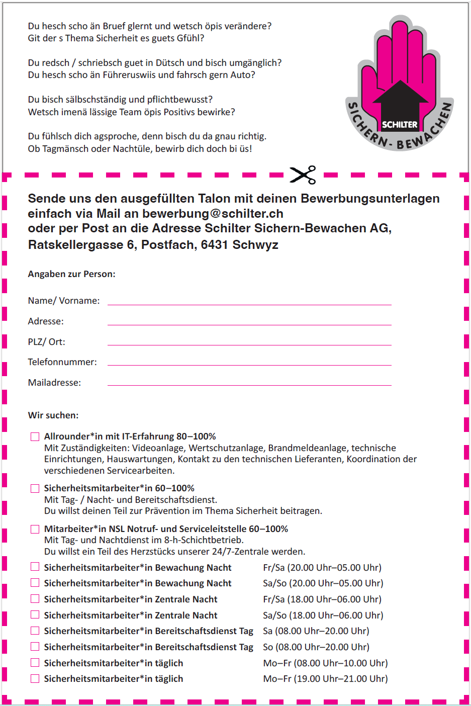 stelleninserat